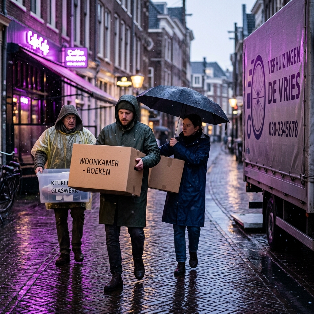 Verhuizen in winter of regen