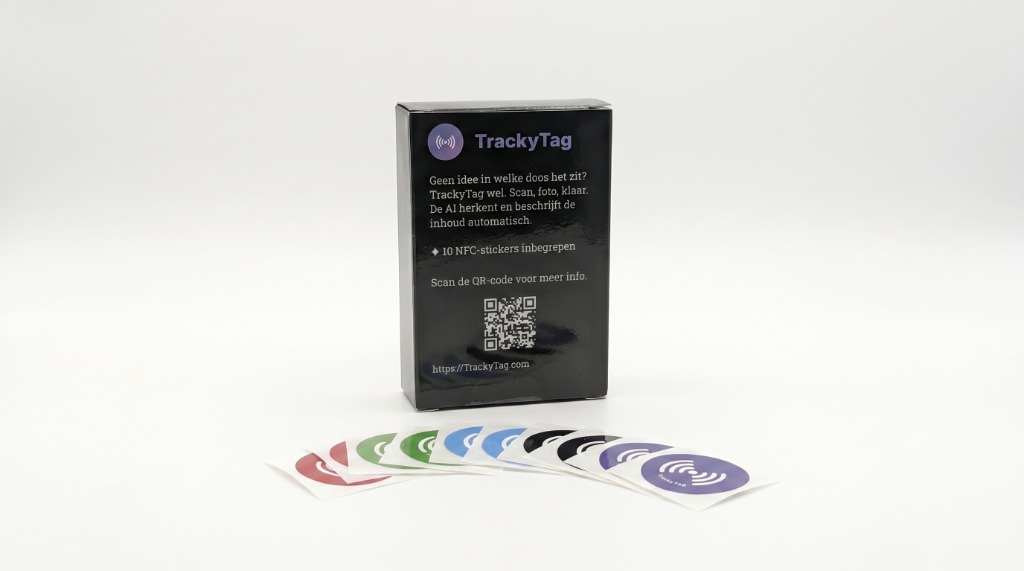 TrackyTag Starterkit verpakking achterkant
