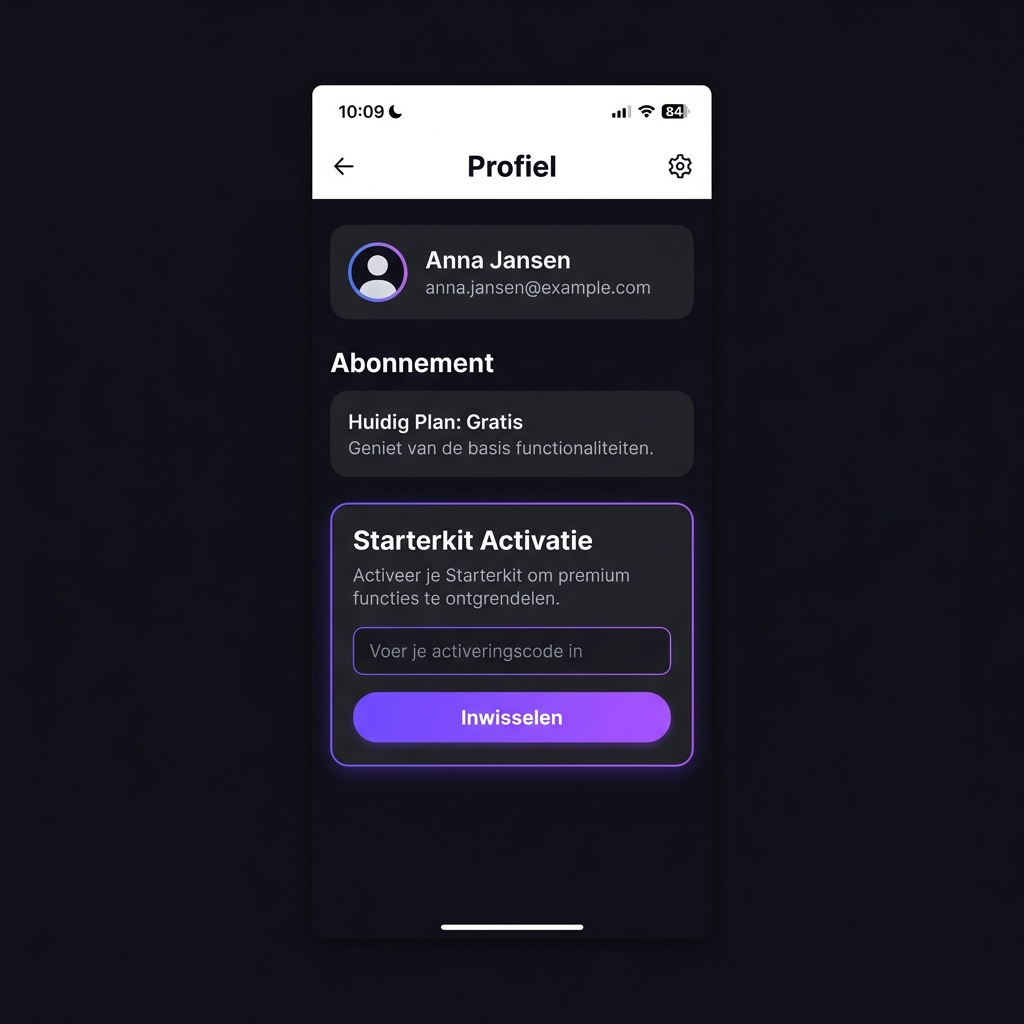 Activeringscode invoeren
